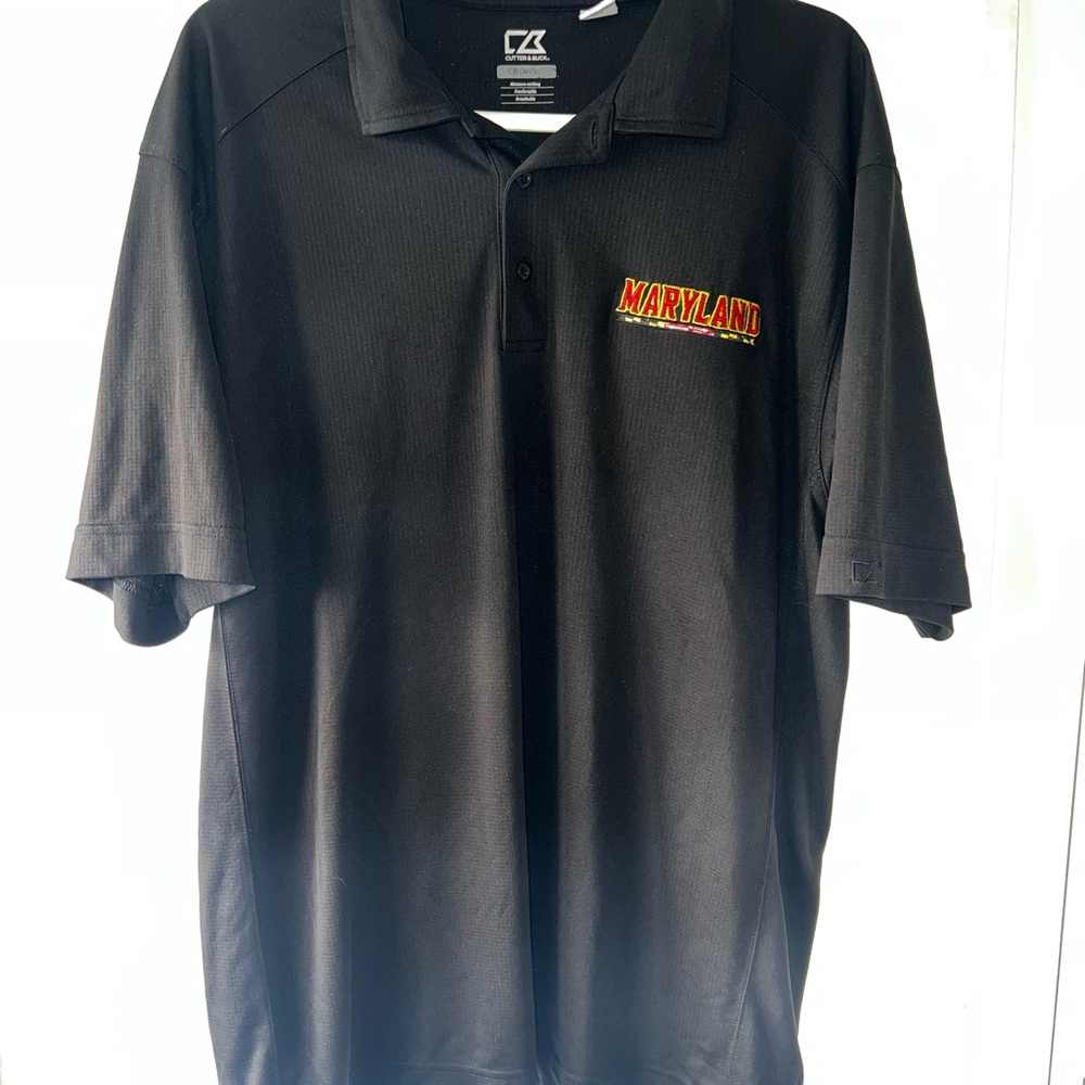 University of Maryland Men's Black Polo Shirt